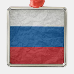 Russische vlag metalen ornament