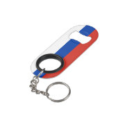 Russische vlag mini flessenopener (Achterkant Gekanteld)