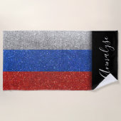 Russische vlag Moskou Glitter Summer Party Strandlaken (Voorkant)