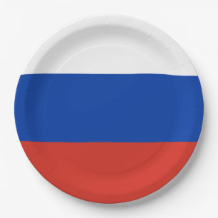 Russische vlag papieren bordje