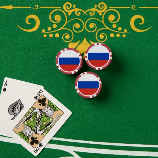 Russische vlag poker chips (Pokertafel (Stack))