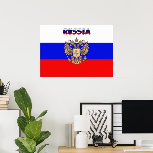 Russische vlag poster (Thuiskantoor)