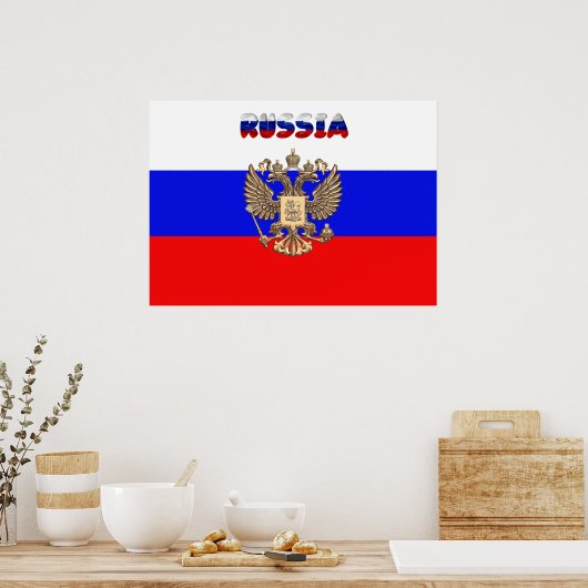 Russische vlag poster (Keuken)