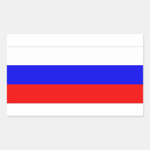 Russische vlag rechthoekige sticker