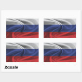 Russische vlag rechthoekige sticker (Vel)