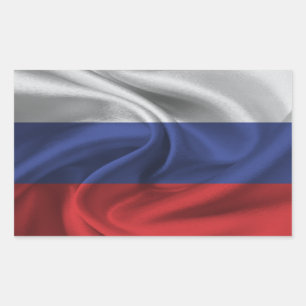 Russische vlag rechthoekige sticker