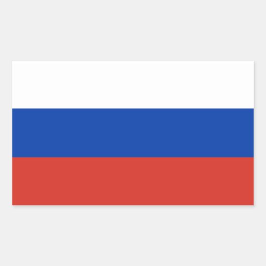 Russische vlag rechthoekige sticker (Voorkant)
