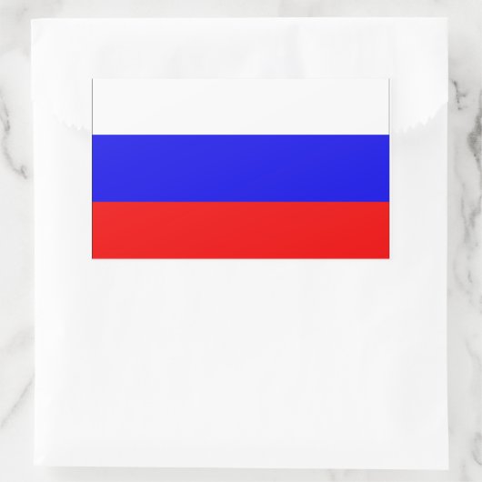 Russische vlag rechthoekige sticker (Tas)