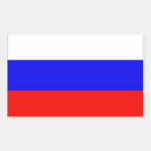 Russische vlag rechthoekige sticker (Voorkant)
