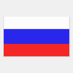 Russische vlag rechthoekige sticker