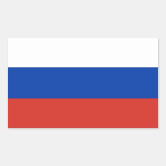 Russische vlag rechthoekige sticker (Voorkant)