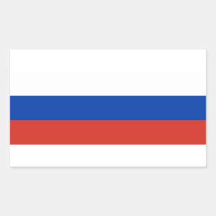 Russische vlag rechthoekige sticker