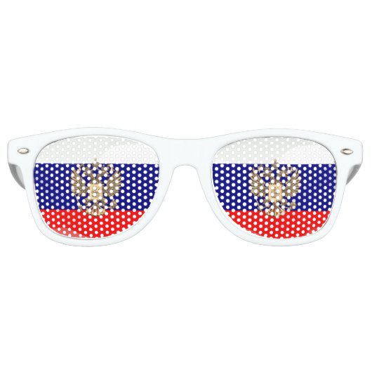 Russische vlag retro zonnebril (Voorkant)