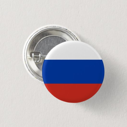 Russische vlag ronde button 3,2 cm (Voorkant /achterkant)
