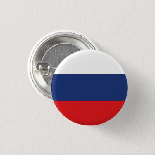 Russische vlag ronde button 3,2 cm (Voorkant /achterkant)