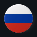 Russische vlag ronde button 7,6 cm<br><div class="desc">Button van de Russische vlaggenronde. U kunt uw eigen tekst of grafiek toevoegen door "verder aan te passen" te klikken.</div>
