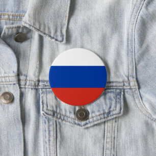 Russische vlag ronde button 7,6 cm