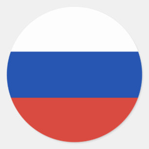 Russische vlag ronde sticker