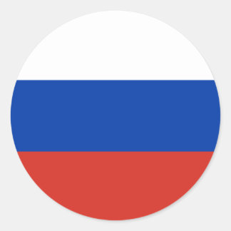 Russische vlag ronde sticker