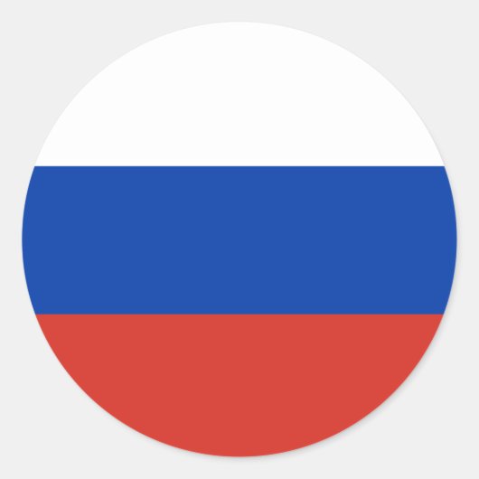Russische vlag ronde sticker (Voorkant)