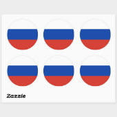 Russische vlag ronde sticker (Vel)