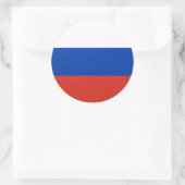 Russische vlag ronde sticker (Tas)