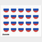 Russische vlag ronde sticker (Vel)
