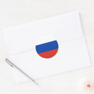 Russische vlag ronde sticker