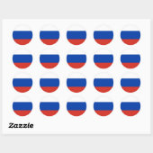 Russische vlag ronde sticker (Vel)