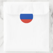 Russische vlag ronde sticker (Tas)