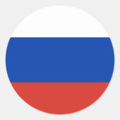 Russische vlag ronde sticker (Voorkant)