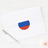 Russische vlag ronde sticker (Envelop)