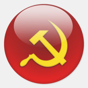 Russische vlag ronde sticker