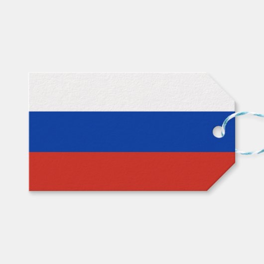 Russische vlag (Rusland) Gift Labels Cadeaulabel (Voorkant (Horizontaal))