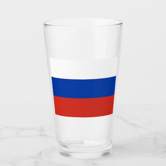 Russische Vlag (Rusland) Glas (Voorkant)