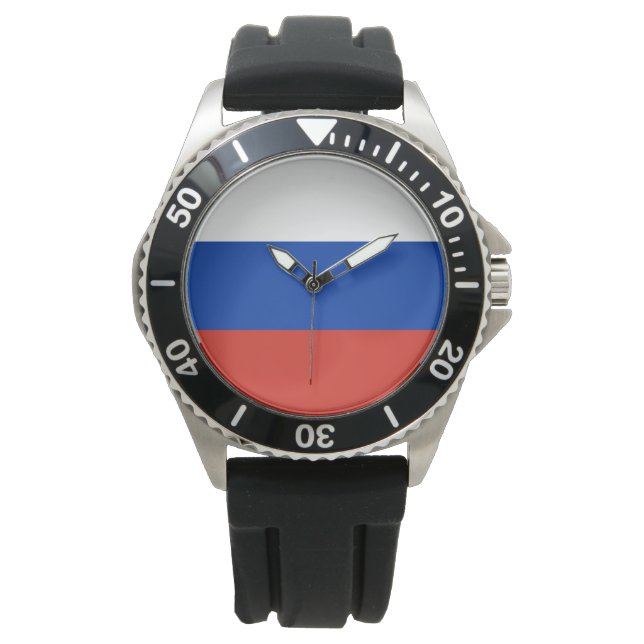 Russische vlag (Rusland) Horloge (Voorkant)