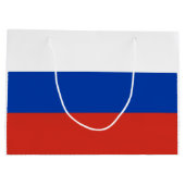 Russische vlag (Rusland) Middelgrote Gift Bag Groot Cadeauzakje (Achterkant)