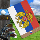 Russische vlag & Rusland monogrammen Golfhanddoek