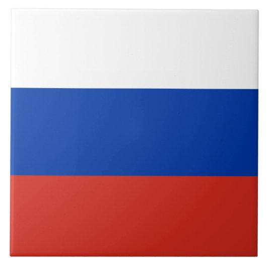 Russische vlag (Rusland) Tegeltje (Voorkant)