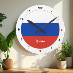 Russische Vlag, Rusland trendy Thuis /design klok