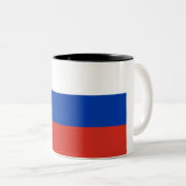 Russische vlag (Rusland) Tweekleurige Koffiemok (Voorkant rechts)