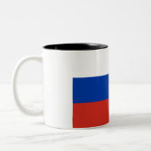 Russische vlag (Rusland) Tweekleurige Koffiemok (Links)