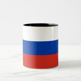 Russische vlag (Rusland) Tweekleurige Koffiemok