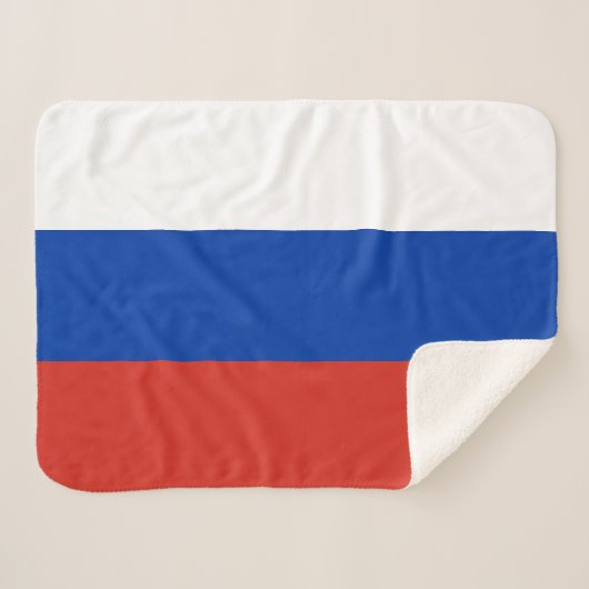 Russische vlag sherpa deken (Voorkant (horizontaal))