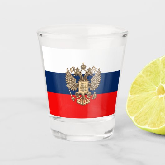 Russische vlag shot glas (Voorkant)