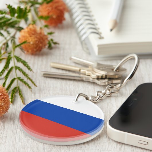 Russische vlag sleutelhanger (Voorkant Rechts)