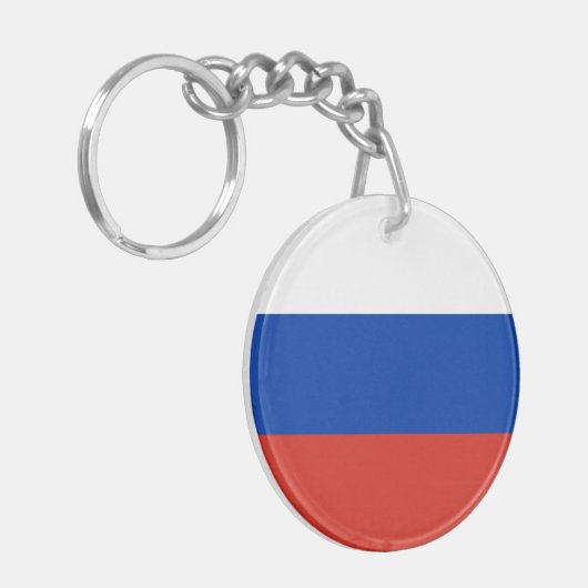 Russische vlag sleutelhanger (Voorkant Links)