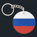 Russische vlag sleutelhanger<br><div class="desc">Patriottische vlag van Rusland.</div>