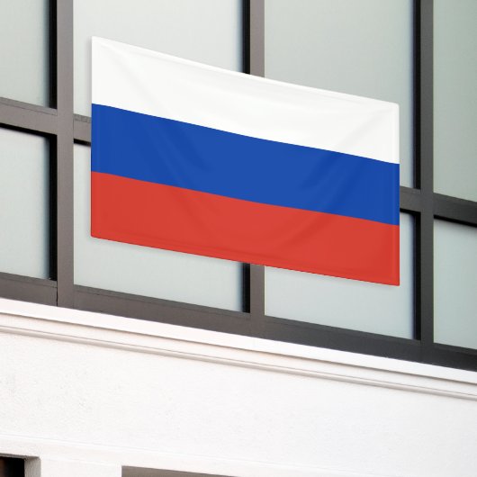 Russische vlag spandoek (Buitenkant Gebouw)
