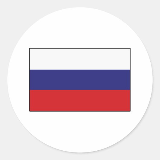 Russische vlag T-shirts en cadeaus Ronde Sticker (Voorkant)